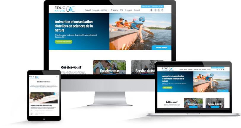 Aperçu du site Éduc-Nature G3E