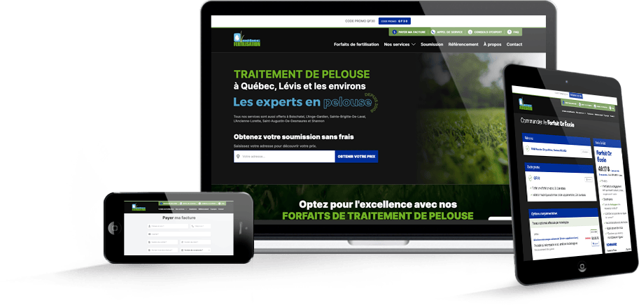 Aperçu du site Québec Fertilisation